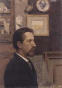 Fernand Khnopff Portrait of a Man oil on canvas